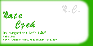 mate czeh business card