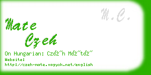 mate czeh business card